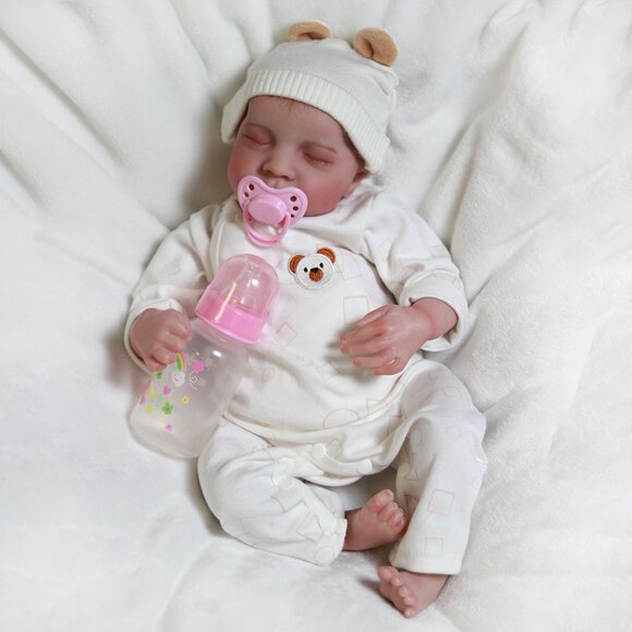 Realistic Newborn Baby Dolls Vinyl Silicone Real Lifelike Reborn Girl Doll Gift - Picture 4 of 7
